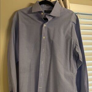 Polo by Ralph Lauren Men's Light Blue Checkered Dress Shirt